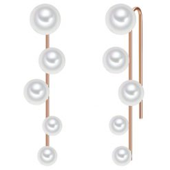 Lulu & Jane Kolczyki Mosiadz Różowy złoty 1 ct Damski. Czerwone kolczyki Lulu & Jane, z perłą, pozłacane. Za 119.99 zł.