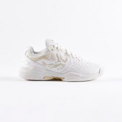 Buty tenisowe damskie artengo TS560 na mączka ceglaną. Białe buty treningowe ARTENGO, bez wzorów, bez zapięcia, tenisowe. Za 299.99 zł.