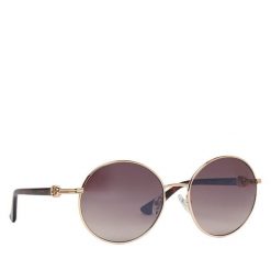 Okulary przeciwsłoneczne Guess. Brązowe okulary przeciwsłoneczne Guess, z aplikacjami. Za 499.99 zł.