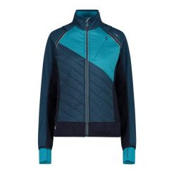 Kurtka damska turystyczna CMP 30A2276. Niebieskie kurtki przejściowe sportowe CMP, l, bez wzorów, z softshellu, z kapturem, trekkingowe. Za 425.00 zł.