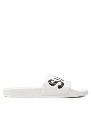 Superga Klapki 1908 Slides Polysoft S111I3W Biały. Białe klapki Superga, bez wzorów, ze skóry, bez obcasa, bez zapięcia. Za 79.99 zł.