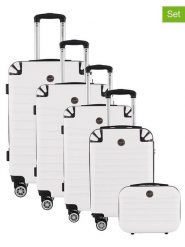 Geographical Norway 5-częściowy zestaw "Shock" w kolorze białym rozmiar: onesize. Białe walizki Geographical Norway. Za 565.99 zł.