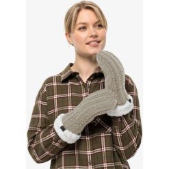Rękawiczki turystyczne zimowe damskie Jack Wolfskin Highloft Knit Mitten. Szare rękawiczki Jack Wolfskin, bez wzorów, z poliesteru, sportowe. Za 108.64 zł.