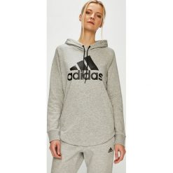 Adidas Performance - Bluza. Szare bluzy adidas Performance, s, bez wzorów, z bawełny, z kapturem. W wyprzedaży za 179.90 zł.