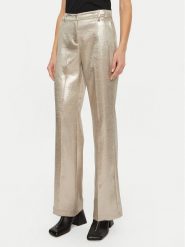 Patrizia Pepe Spodnie materiałowe 2P1646/A502-FF14 Złoty Regular Fit. Żółte spodnie materiałowe Patrizia Pepe, bez wzorów, z materiału. Za 649.99 zł.