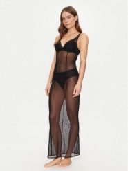 Hunkemöller Halka Maxime 301635 Czarny. Czarne koszule nocne Hunkemöller, m, bez wzorów, z syntetyku, bez ramiączek. Za 119.99 zł.