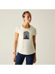 Dare 2b Koszulka sportowa "Serenity" w kolorze kremowym rozmiar: 36. Brązowe t-shirty sportowe Dare 2b, s, bez wzorów, z materiału, bez ramiączek, outdoorowe. Za 56.93 zł.