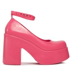 Czółenka Melissa. Czerwone czółenka Melissa, bez wzorów, bez obcasa, bez zapięcia. Za 389.99 zł.