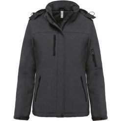 Parka dla kobiet Kariban Softshell doublée capuche. Czarne płaszcze KARIBAN, na zimę, bez wzorów, z softshellu, bez kaptura. Za 421.00 zł.