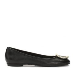 Baleriny Kazar. Czarne baleriny Kazar, bez wzorów, bez obcasa, bez zapięcia. Za 449.00 zł.