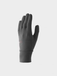 4F Rękawiczki dzianinowe Touch Screen uniseks - szare S. Szare rękawiczki 4f, bez wzorów, z dzianiny. W wyprzedaży za 29.99 zł.