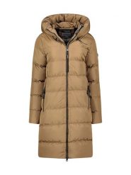 Canadian Peak Płaszcz zimowy "Aprileak" w kolorze jasnobrązowym rozmiar: XL. Brązowe płaszcze Canadian Peak, na zimę, xl, bez wzorów, z puchu, bez kaptura. Za 322.73 zł.