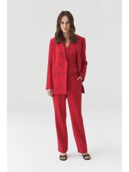 TATUUM Spodnie w kolorze czerwonym rozmiar: 36. Czerwone spodnie materiałowe Tatuum, bez wzorów, z materiału, z podwyższonym stanem. Za 198.45 zł.