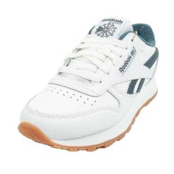 Damskie Buty Sportowe Classic Logo Ze Skóry Ekologicznej. Białe buty trekkingowe Reebok, ze skóry ekologicznej, bez zapięcia. Za 297.99 zł.