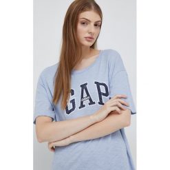 GAP t-shirt damski. Niebieskie t-shirty GAP, bez wzorów, bez kołnierzyka, bez ramiączek. Za 149.99 zł.
