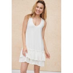 Halka Damska Lucky BS Ekri. Czarne sukienki blue shadow, na co dzień, s, w ażurowe wzory, z dzianiny, boho, bez kołnierzyka, bez ramiączek, dopasowane. Za 139.90 zł.