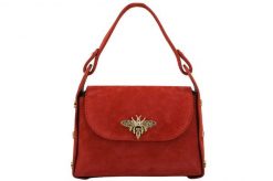 Listonoszka zamszowa BARBERINI'S j. czerwona 957-7. Czerwone shopper bag Barberinis, bez wzorów, ze skóry, klasyczne, do ręki, zamszowe, bez dodatków. Za 179.99 zł.