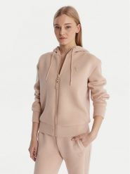 Guess Bluza V3RQ11 K7UW2 Beżowy Regular Fit. Brązowe bluzy Guess, xs, z aplikacjami, z wiskozy, bez ramiączek, bez kaptura. Za 439.99 zł.