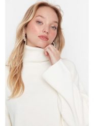 Trendyol Golf w kolorze kremowym rozmiar: S. Brązowe swetry Trendyol, s, bez wzorów, bez ramiączek. Za 65.54 zł.