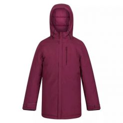 Dziecięca Kurtka Zimowa Parka Yewbank. Czerwone płaszcze Regatta, na zimę, bez wzorów, z materiału, z kapturem. Za 122.99 zł.