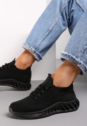 Czarne Buty Sportowe Eudiopis. Czarne buty sportowe lifestyle Renee, z aplikacjami, bez zapięcia. W wyprzedaży za 43.99 zł.