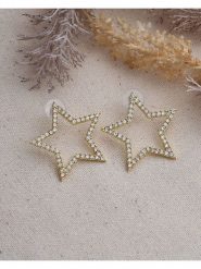 Luseera Kolczyki-wkrętki z cyrkoniami rozmiar: onesize. Żółte kolczyki Luseera, z cyrkonią, metalowe. Za 26.99 zł.