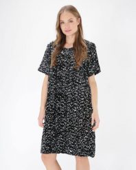 Sukienka mini z cekinami. Czarne sukienki Unisono, s, bez wzorów, z tkaniny, wizytowe, bez kołnierzyka, bez ramiączek, mini. Za 279.00 zł.