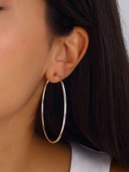 Luja Bijoux Kolczyki-kreole rozmiar: onesize. Szare kolczyki Luja Bijoux, srebrne. Za 74.81 zł.