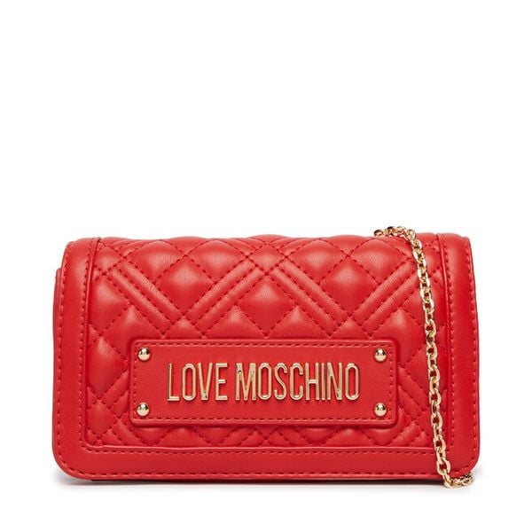Torebka LOVE MOSCHINO. Czerwone kopertówki Love Moschino, bez wzorów, wizytowe, bez dodatków. Za 359.99 zł.