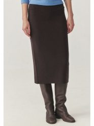 TATUUM Spódnica w kolorze ciemnobrązowym rozmiar: XL. Brązowe spódnice Tatuum, na co dzień, xl, bez wzorów, midi, proste. Za 244.22 zł.