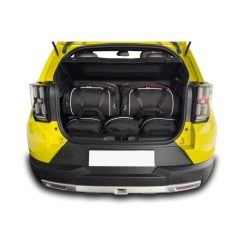 Torby Do Bagażnika Fiat Grande Panda Mhev 2025+ 5Szt Kjust. Czarne torby podróżne KJUST, bez wzorów. Za 1,581.00 zł.