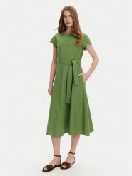 Weekend Max Mara Sukienka codzienna Magma 2515221142 Zielony Regular Fit. Zielone sukienki Weekend Max Mara, na co dzień, bez wzorów, z bawełny, bez kołnierzyka, bez ramiączek, proste. Za 1,379.00 zł.