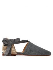 Castañer Sandały New Gala/032 023407 Szary. Szare sandały Castañer, bez wzorów, z materiału, bez obcasa, na płaskiej podeszwie, bez zapięcia. Za 399.99 zł.