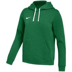 Bluza damska Nike Park 26 Fleece Hoodie. Zielone bluzy Nike, bez wzorów, z bawełny, sportowe, bez ramiączek, bez kaptura. Za 186.99 zł.