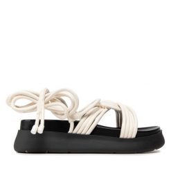 Sandały Kat Maconie. Białe sandały Kat Maconie, bez wzorów, bez obcasa, na płaskiej podeszwie, bez zapięcia. Za 459.99 zł.