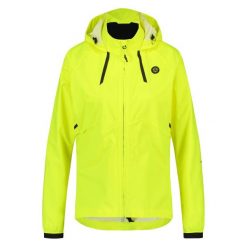 Damska kurtka rowerowa przeciwdeszczowa Commuter Hi-vis żółta. Żółte kurtki AGU, l, bez wzorów, z materiału, z kapturem. Za 621.25 zł.