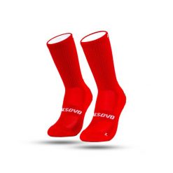 CALSOVO - Skarpetki z gripem - Antypoślizgowe - Jeden rozmiar - Piłka nożna. Czerwone skarpetki CALSOVO, bez wzorów, z materiału. Za 42.99 zł.