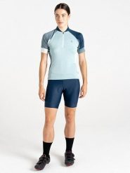 Dare 2b Koszulka kolarska "Flutter Jersey" w kolorze błękitno-granatowym rozmiar: 34. Niebieskie t-shirty sportowe Dare 2b, bez wzorów, z jersey, bez ramiączek, rowerowe. Za 61.60 zł.