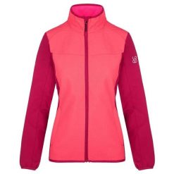 Damska kurtka softshell Loap Urabuna w kolorze różowym. Czerwone kurtki przejściowe sportowe LOOP, bez wzorów, z softshellu, bez kaptura, do jazdy konnej. Za 159.05 zł.