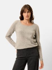 Just Cashmere Kaszmirowy sweter "Fiona" w kolorze szarobrązowym rozmiar: S. Brązowe swetry Just Cashmere, s, bez wzorów, z kaszmiru, bez ramiączek. Za 265.39 zł.