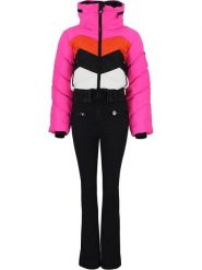 Peak Mountain Kombinezon narciarski "Antiero" w kolorze różowo-czarnym rozmiar: S. Czarne kombinezony Peak Mountain, m, bez wzorów, z tkaniny, sportowe, bez kołnierzyka, bez ramiączek. Za 741.47 zł.