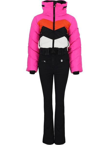 Peak Mountain Kombinezon narciarski "Antiero" w kolorze różowo-czarnym rozmiar: S. Czarne kombinezony Peak Mountain, m, bez wzorów, z tkaniny, sportowe, bez kołnierzyka, bez ramiączek. Za 741.47 zł.