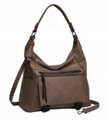 Miejska shopperka Eleganci E169 brązowa. Brązowe torebki klasyczne ELEGANCI, bez wzorów, ze skóry ekologicznej, bez dodatków. Za 109.99 zł.