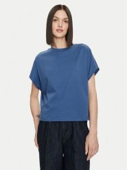 United Colors Of Benetton T-Shirt 3096D1071 Niebieski Relaxed Fit. Niebieskie t-shirty United Colors Of Benetton, xs, bez wzorów, z bawełny, bez kołnierzyka, bez ramiączek. Za 69.99 zł.