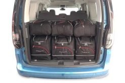 Torby Do Bagażnika Vw Caddy 2021+ 9Szt Kjust. Czarne torby podróżne KJUST, bez wzorów, z kauczuku. Za 2,444.00 zł.