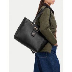 Torebka Beverly Hills Polo Club. Czarne shopper bag Beverly Hills Polo Club, bez wzorów, bez dodatków. Za 229.99 zł.