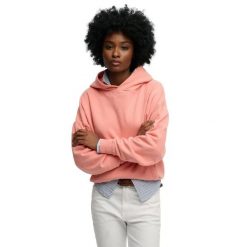 Bluza damska z kapturem Superdry Studios Relaxed. Czerwone bluzy z kapturem Superdry, bez wzorów, z kapturem. Za 327.70 zł.