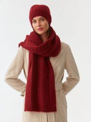 TATUUM Szal w kolorze bordowym - 170 x 43 cm rozmiar: onesize. Czerwone szaliki i kominy Tatuum, bez wzorów, z tkaniny. Za 113.99 zł.