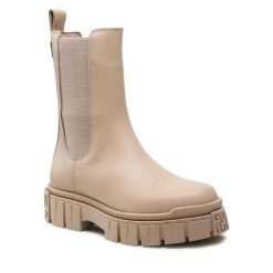 Sztyblety GINO ROSSI. Brązowe botki Gino Rossi, bez wzorów, bez obcasa, na płaskiej podeszwie, bez zapięcia. Za 449.99 zł.