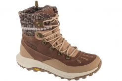 Buty trekkingowe damskie, Siren 4 Thermo Mid Zip WP. Brązowe buty trekkingowe Merrell, bez wzorów, z materiału, bez zapięcia, trekkingowe. Za 699.99 zł.